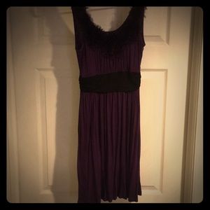 Soprano purple dress with black empire band